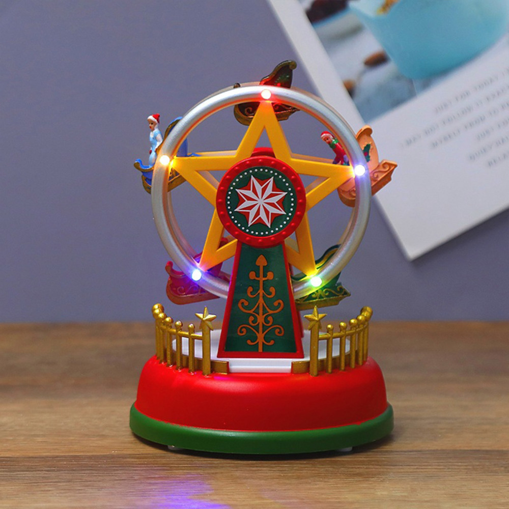 Carousel Music Box LED Light Show Musical Decoration Christmas Music