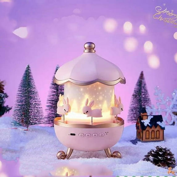 Carousel Night Light, Music+Films+Star Projector Night Light Projector, Remote Star Lights for Ceiling, Unicorn Toys for Girls Room Decor Christmas Gifts, Projector Night Light Plug In