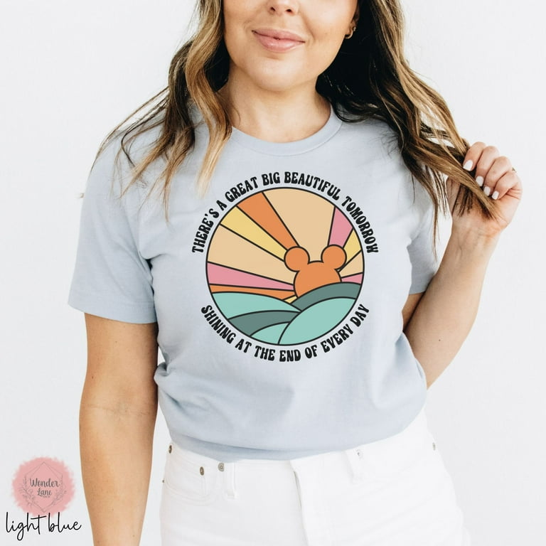 Carousel Of Progress Shirt There S A Great Big Beautiful Tomorrow Mickey Ears Comfort Colors Shirt Size 2Xl Tee Black New Walmart