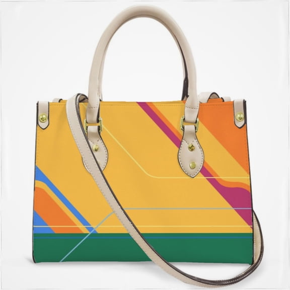 Carousel Of Progress Wall Cross Body Bags For Women Small Leather Female Handbags Fashion Top-Handle Totes