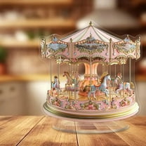 Carousel Ornament, Carousel Acrylic Sunshineshine Catchers for Home Decoration Perfectionion Christmas Gift, Acrylic Decorative Desktop Decoration for Home Office Garden