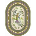 thumbnail image 1 of Carousel Pink 5 ft.4 in. x 7 ft.8 in. Oval  WearOn Nylon Machine Tufted- Cut Pile Just for Kids Rug, 1 of 1