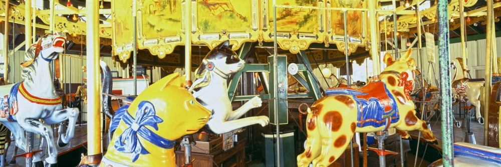 Carousel in a zoo San Diego Zoo Balboa Park San Diego San Diego County California USA Canvas Art - Panoramic Images (27 x 9)