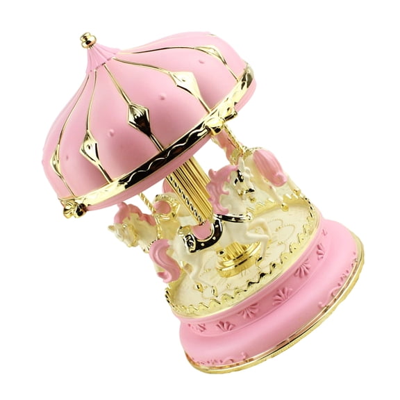 Carousels Music Box Luxuries Color Change Light Music Box,Lighted Rotating 3Horse Musical Box Birthday Valentines Gift