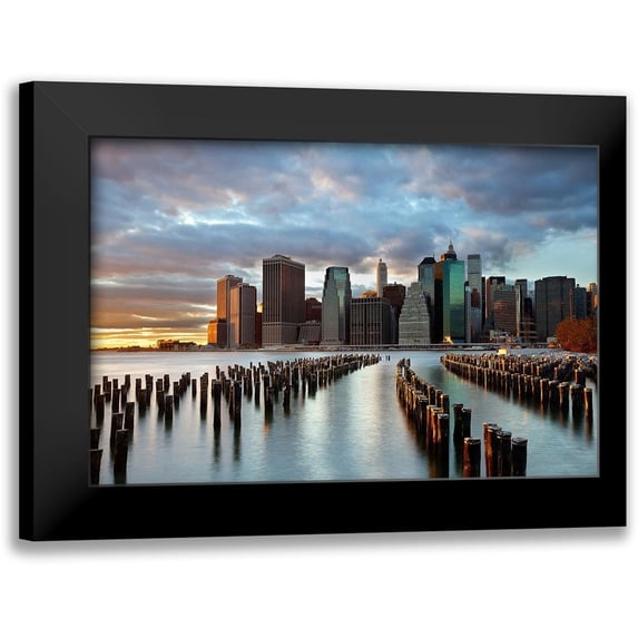 Carozzi, Fiorenzo 18x13 Black Modern Framed Museum Art Print Titled - Nyc Skyline