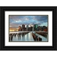 thumbnail image 1 of Carozzi, Fiorenzo 32x23 Black Ornate Wood Framed with Double Matting Museum Art Print Titled - Nyc Skyline, 1 of 4