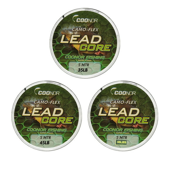 Carp 45lb 5m Leadcore  Camouflage Carp Fishing Line Hair Rigs  Core Fishing Tackle