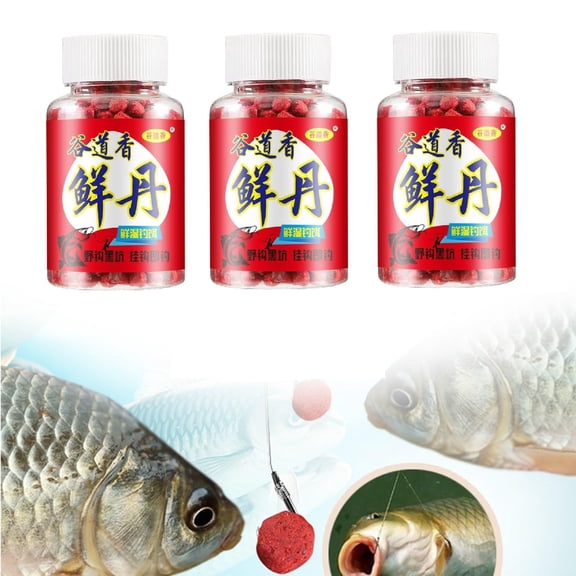 Carp Bait, Fishing Bait, Carp Fishing, Particle, Grass, Fishing Lure, Bottle, Lure, 1 Pc, Red Round Pellets, Freshwater Angling, Open Water Shore Outings, Competitive Angling