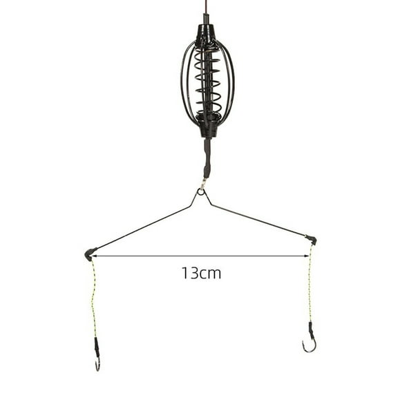Carp Fishing Bait Cage Feeder With Wire Hook Rigs Sturdy European Style Long Line Nesting Trap Device Inline Method Inserted