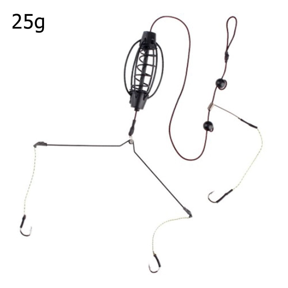 Carp Fishing Feeder Fishing Baits Cages Hook Rig Set Inline Method