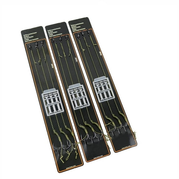 Carp Fishing Hair Rigs Curved Barb Carp Hooks With Boilie Bait Rig Stops 3pack#8