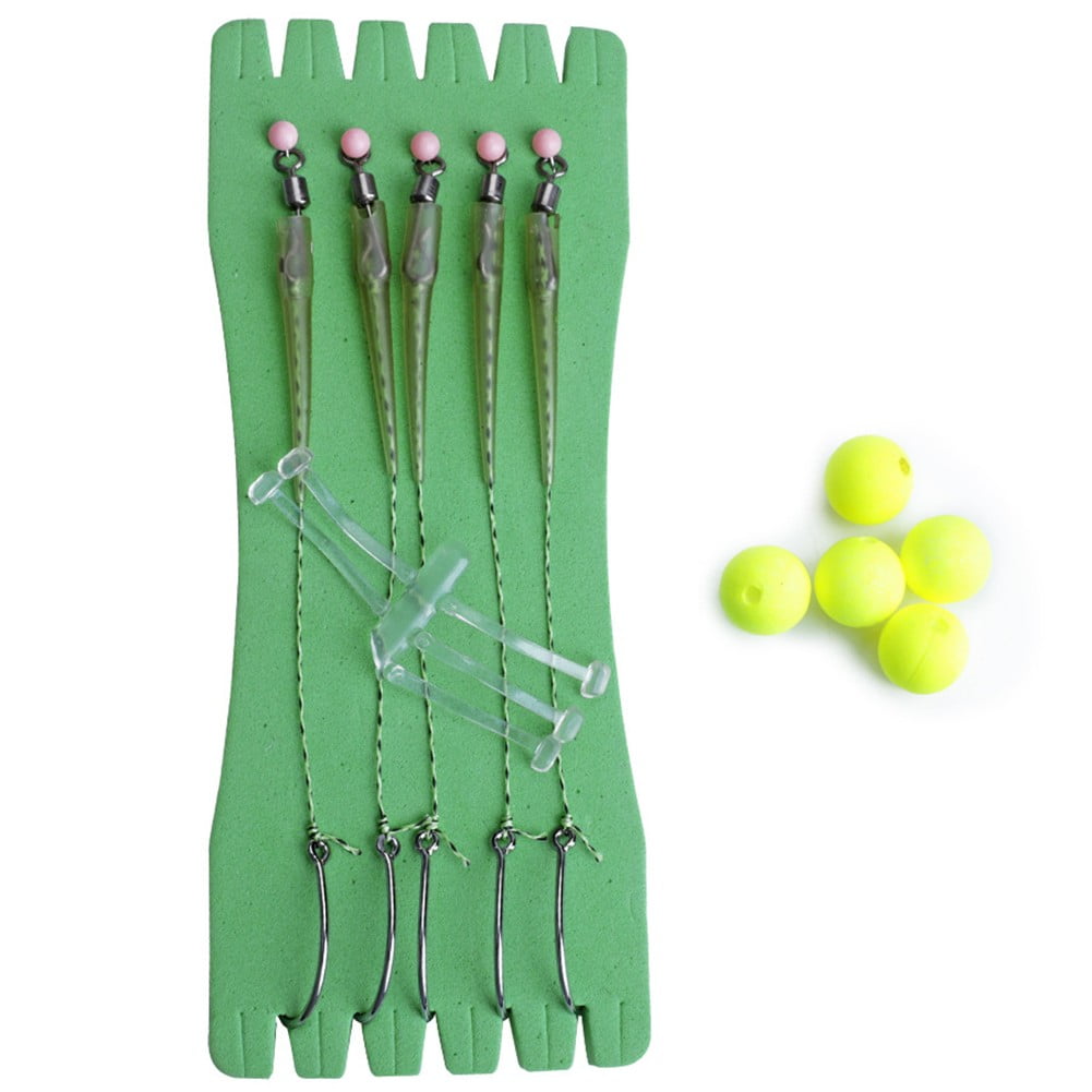 Carp Fishing Rig With 6 Hooks & Spring Feeder – Trap Hooks For Carp, Grass Carp, Crucian (Size 13) - View #3