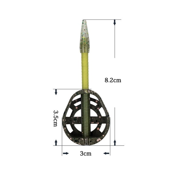 Carp Fishing Inline Bait Thrower Essential Lightweight Tool for Bait Handling (Green 25g)