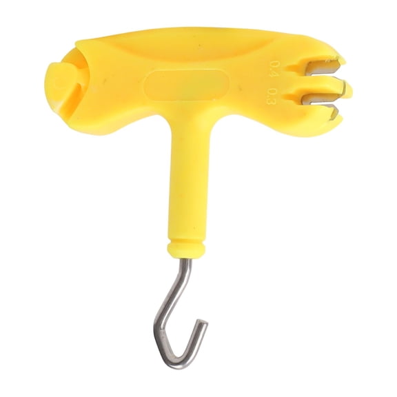 Carp Fishing Knot Puller and Line Stripper Multifunctional Tool with Comfortable Grip, Plastic and Stainless Steel Construction for Removing Coated Lines, Crimping and Tackl