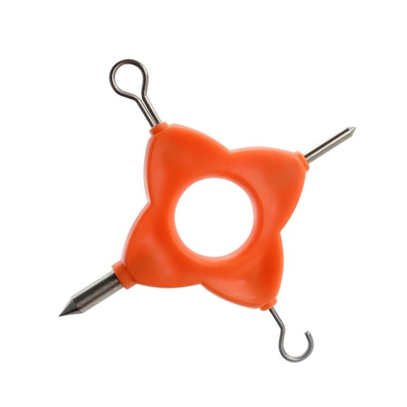 Carp Fishing Line Puller Tool for Rig Tuning, ABS Metal Grip Accessory with Center Opening, Hook Handling Tool, Tackle Prep Users