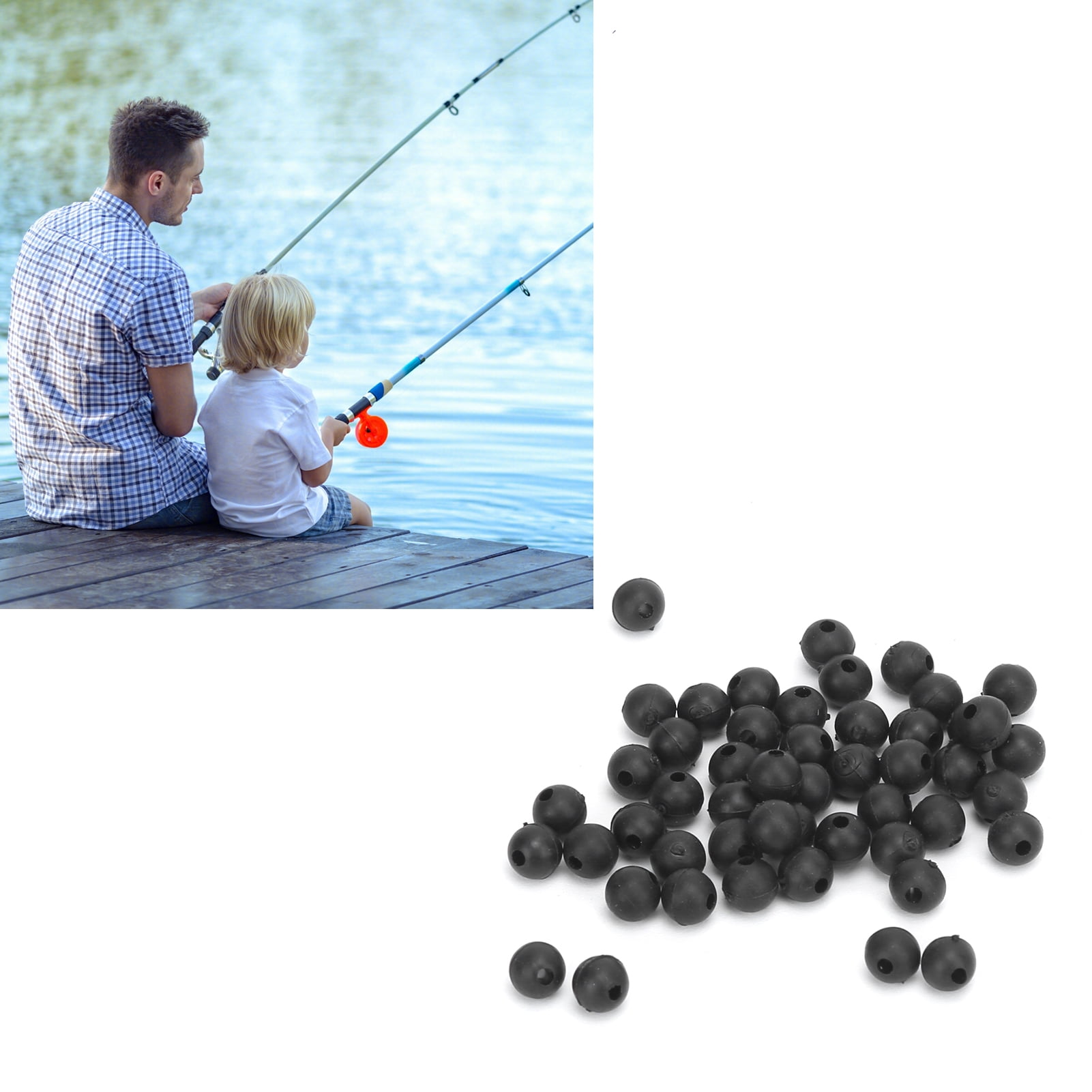 Carp Fishing Rig Beads Soft Silicone Carp Fishing Rig Beads 50pcs ...