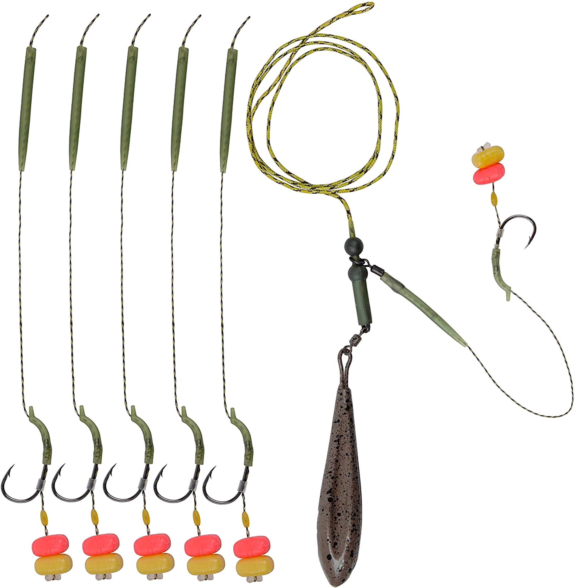 Carp Fishing Rigs Kit, Boilies Bait Rigs with Sinker Corn Bait Curved ...