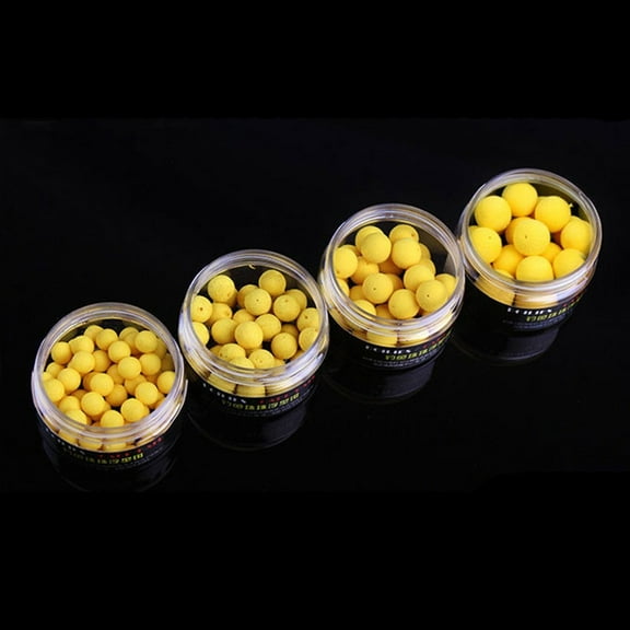 Carp Fishing Ups Boilies Beads Floating Eva Ball Flavor Mainline Baits Lures 8/10/12/14/17Mm Hook Bait Fishing Accessories Original Yellow 10Mm Fangkenuo