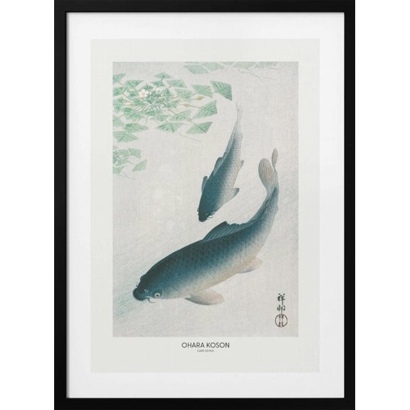 Carp Or Koi Framed Art Modern Wall Decor