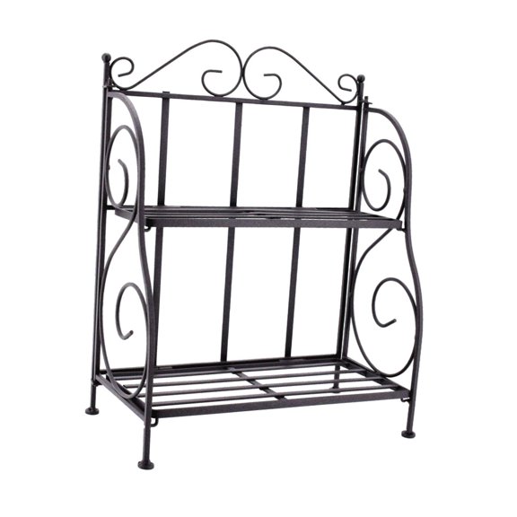 CarpNettore 2 Layer Countertop Organizer Foldable Storage Stand Retro Style Versatile Holder