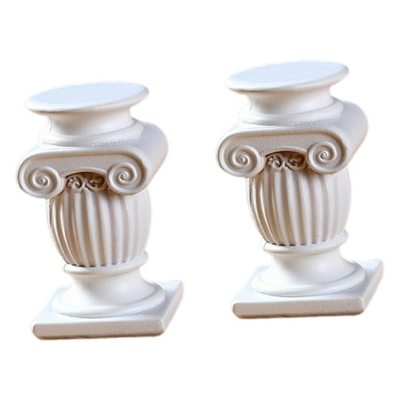 CarpNettore 2 Pieces Roman Pillar Greek Columns Gift Roman Column Pillars for Home Decor Style D