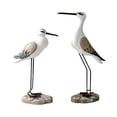 thumbnail image 1 of CarpNettore 2 Pieces Rustic Sea Bird Sculpture Creative Shelves Wooden Seagull Figurines Yellow White, 1 of 9