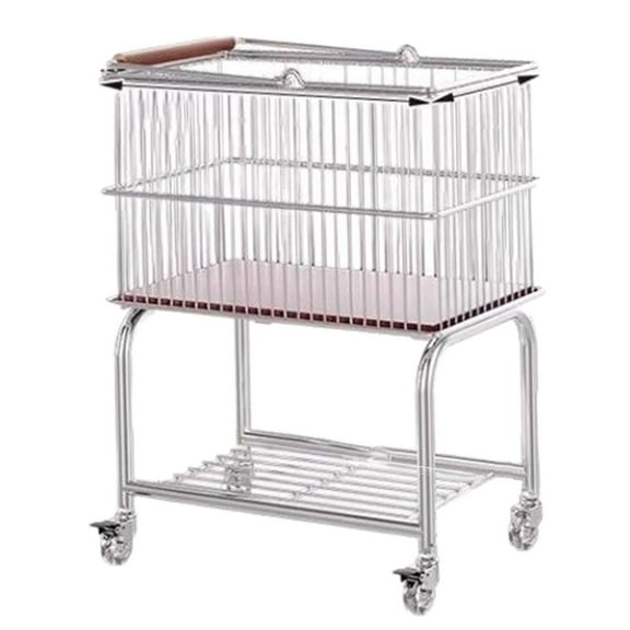 CarpNettore 2 Tier Mobile Laundry Hamper Cart 2 in 1 Design 27.5inch Tall Multipurpose Space