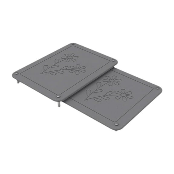 CarpNettore 2Pcs Dish Drying Mat Dish Rack with Non Slip Feet Heat Resistant Easy Clean Fast