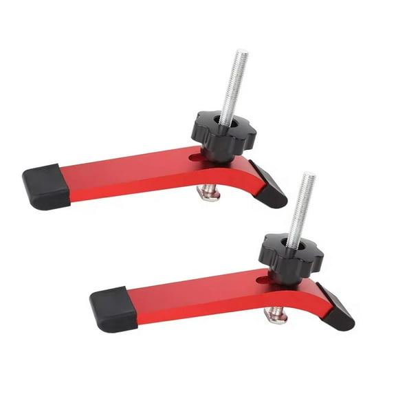 CarpNettore 2Pcs T Track Hold Down Clamps with T Bolts and Silder Aluminum Alloy Press Plate