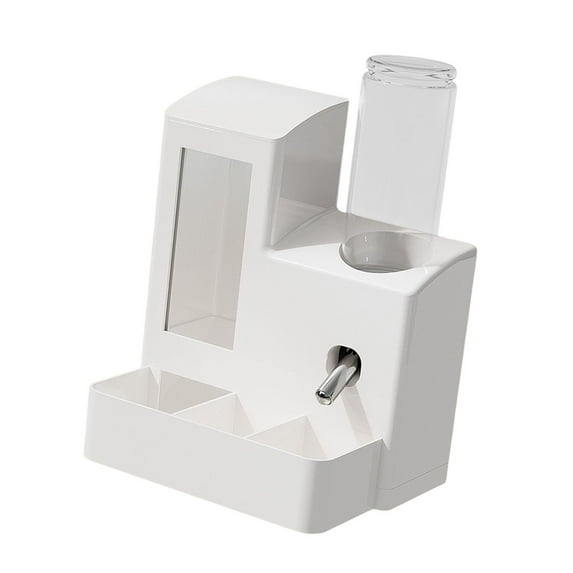 CarpNettore 3 in 1 Hamster Automatic Feeder Auto Dispenser for Terrace Small Animal Home White 120ml Bottle