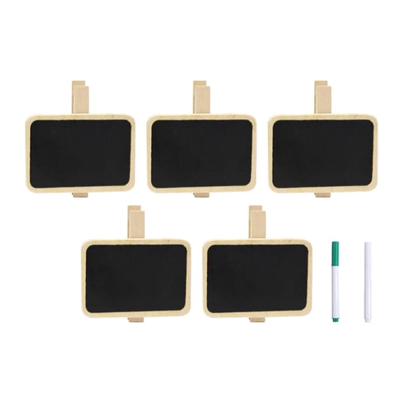 CarpNettore 5 Pieces Garden Markers Gardening Markers Small Chalkboard Signs Reusable Garden