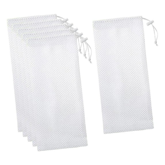 CarpNettore 6 Pieces Finch Sock Feeder Bird Food Supply Tool for Garden Outdoor Backyard White