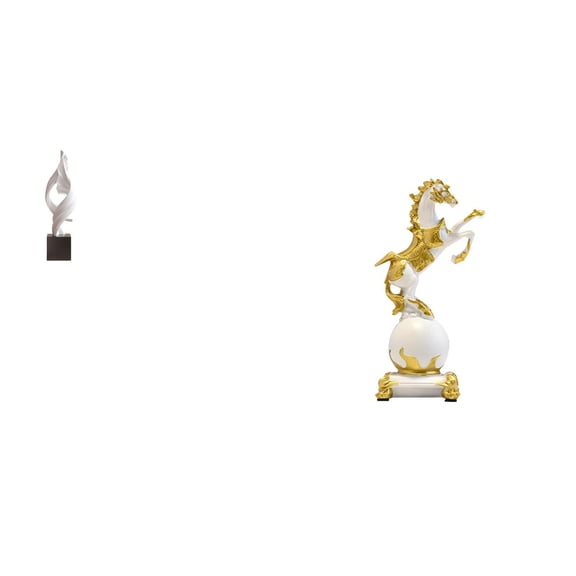 CarpNettore Abstract Art Horse Statue Decorative Figurine Modern Sculpture Souvenir Tabletop Ornament Resin Animal Centerpiece for House Office Bedroom Living Roo