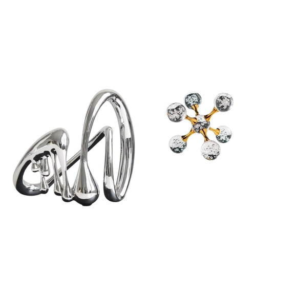 CarpNettore Abstract Art Minimalist Bubble Sphere Sculpture Modern Figurine Tabletop Ornament Decorative Statue for Desk Office Shelf Living Room Home Housewarming Gift