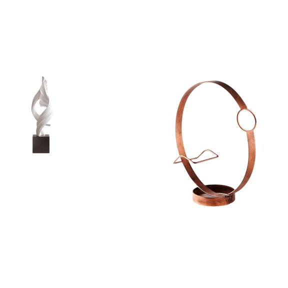 CarpNettore Abstract Art Statue Modern Resin Sculpture Bottle Holder Stand Rack Iron Sphere Shaped Design Suitable for Gift Giving Home Decoration Offic