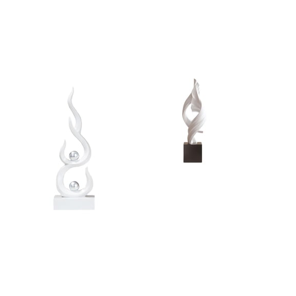 CarpNettore Abstract Fire Art Statue Resin Flame Figurine Modern Sculpture Craft Decorative Souvenir Ornament for House Office Patio Bookshelf