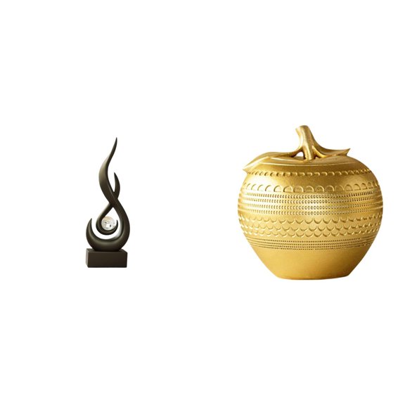 CarpNettore Abstract Flame Resin Statue Modern Art Sculpture Ornament for Living Room Cabinet Tabletop Bookshelf Bedroom Office Decor Keepsake