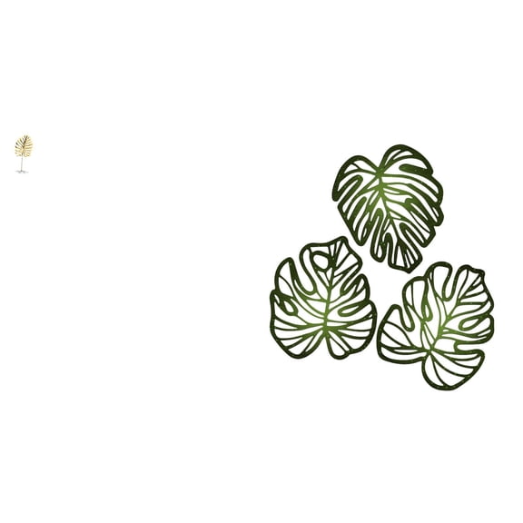 CarpNettore Abstract Palm Leaf Wood Sculpture Creative Tropical Jungle Art Ornament for Home Bookshelf Bar Wall Decor Bathroom TV Background