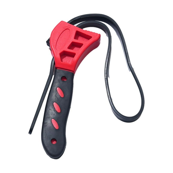 CarpNettore Adjustable Filter Strap Wrench Multipurpose Generic Flexible Jar Opener Plumbing 8inch