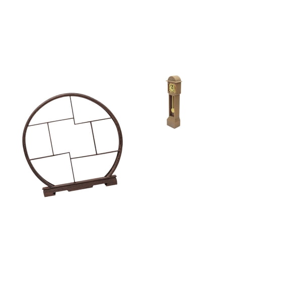 CarpNettore Antique Miniature Display Stand for Home Office Decor Classic Vintage Grandfather Clock Storage Organizer Crafts Shelf DIY Scene Model Gift