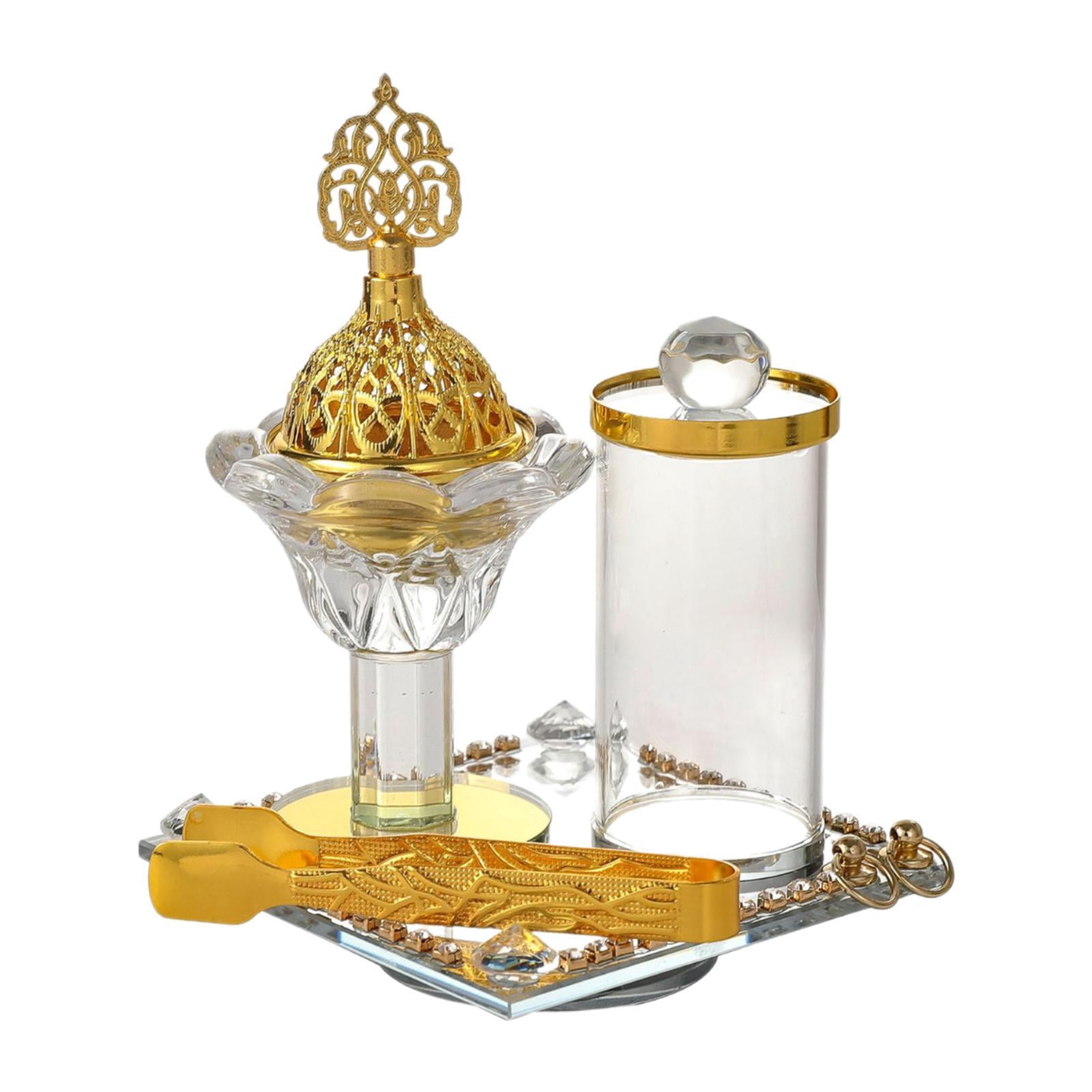 CarpNettore Arabian Incense Burner Gold Incense Holder Decorative Home Decor with Clip Party