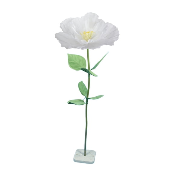 CarpNettore Artificial Flower Centerpiece Realistic Elegant Diameter 50cm Floral Arrangement White