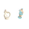 thumbnail image 1 of CarpNettore Artistic Resin Figurine Collection Featuring Abstract Couple and Beach Woman Statues Unique Home Decoration for Desk Cabinet Living Room Anniversary Gift, 1 of 8