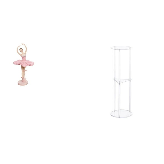 CarpNettore Ballerina Figurine Resin Girl Sculpture Birthday Gift Novelty Souvenir Desktop Ornament for Office Study Room Bookshelf Clear Acrylic Side Table Small Drink Decor Acrylic Bedside