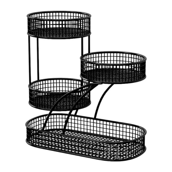 CarpNettore Bathroom Counter Storage Organizer Shelf Bathroom Countertop Organizer Versatile black