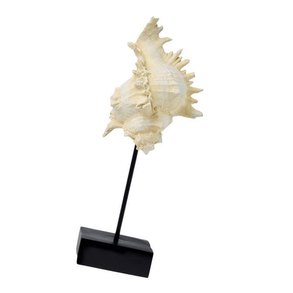 CarpNettore Beach Style Statue Ocean Resin Figurine Craft Home Decoration, Desktop Ornament, Conch Style B