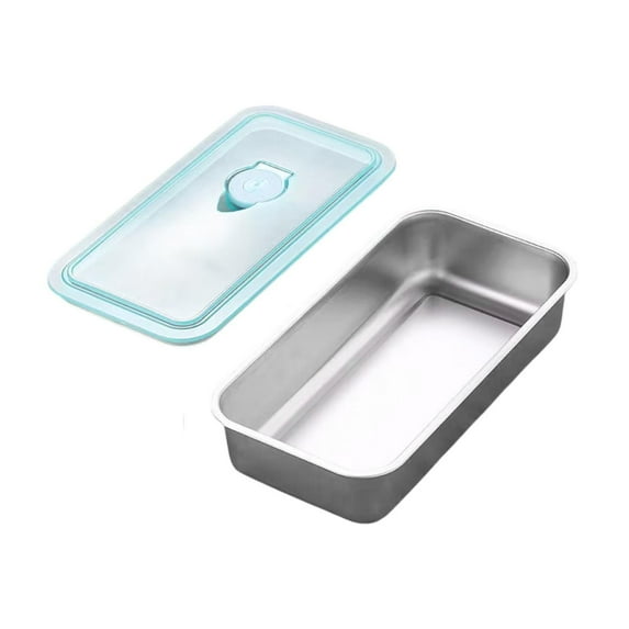CarpNettore Bento Box Food Storage Container Portable Easy to Clean Snack Leakproof with Lid Single Grid