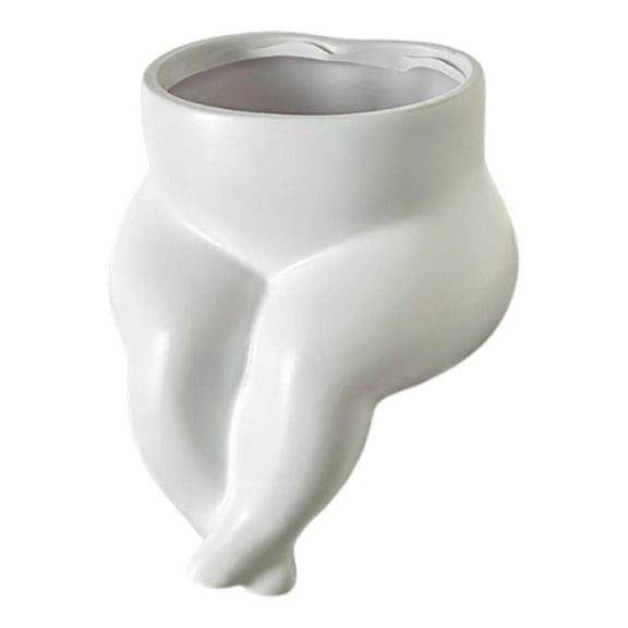 CarpNettore Body Sculpture Plant Pot Planter 11x12x13cm Modern Accessory Minimalist Handmade White