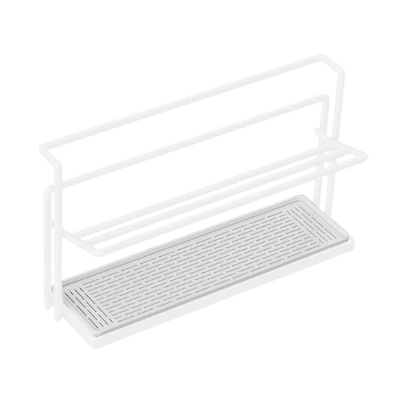 CarpNettore Bottle Drying Rack Mug Organizer for Kitchen Space Saving Modern with Removable Drain Tray Cup Storage Rack for Kitchen Sink white