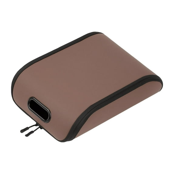 CarpNettore Box Bin Hollow Handle Design Portable Space Saving Breathable Compact Shoes Case Brown